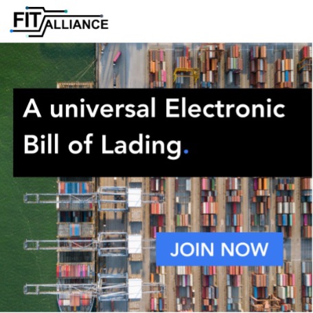 MSC logo with the text 'Supporting EBL Declaration by the Future International Trade (FIT) Alliance'.