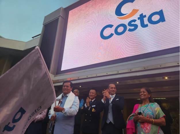 Sarbananda Sonowal flags off domestic sailing of the first International Cruise Liner in India