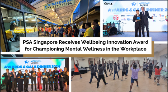 PSA Singapore receives Wellbeing Innovation Award for Championing Mental Wellness in the Workplace