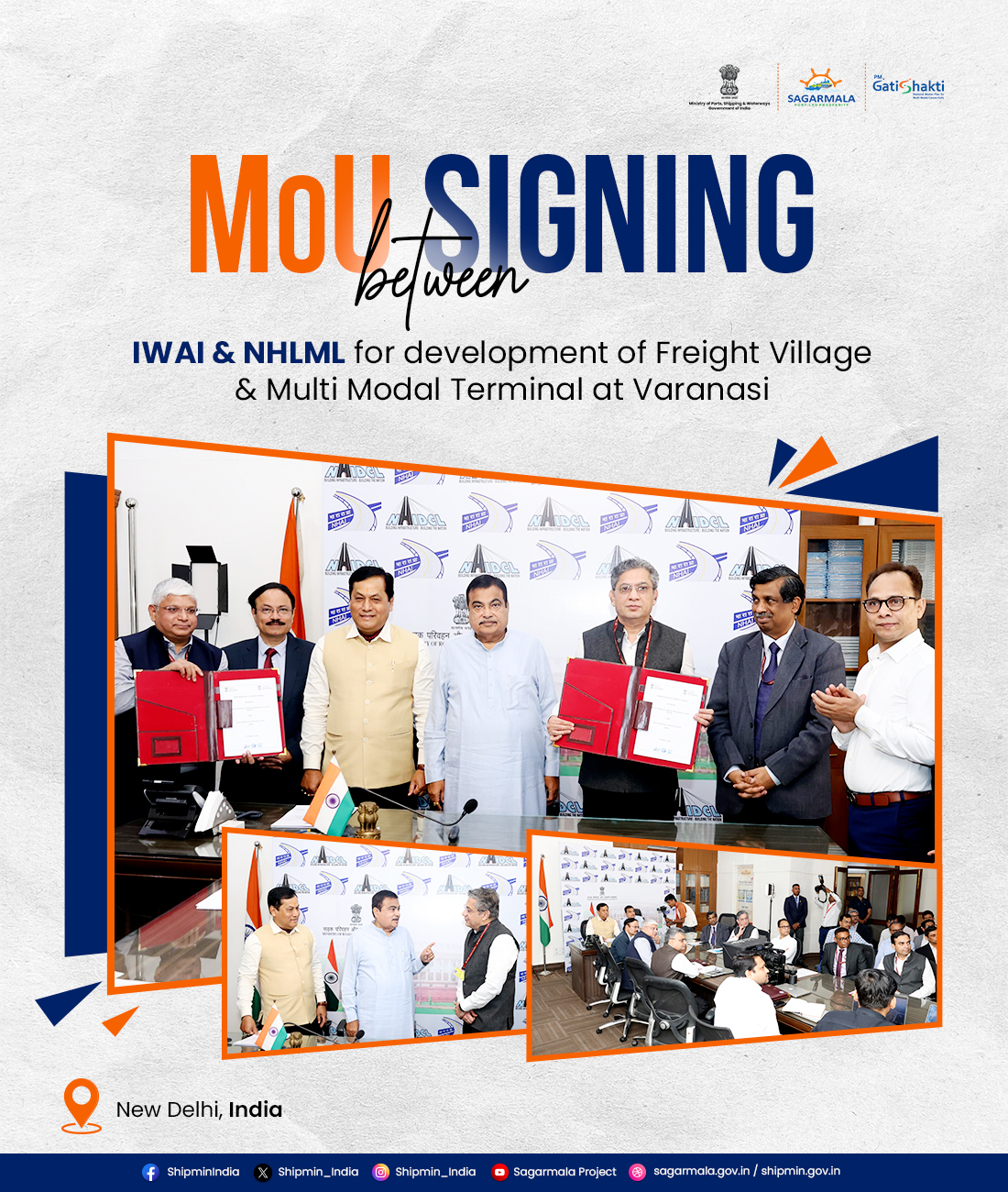 IWAI signs MoU with NHLML for state-of-art MMLP in Varanasi