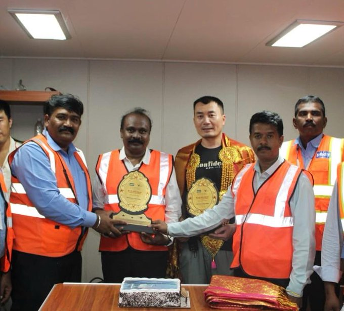 DBGT celebrates Maiden Call of M.V. HE YUAN SHUN 89