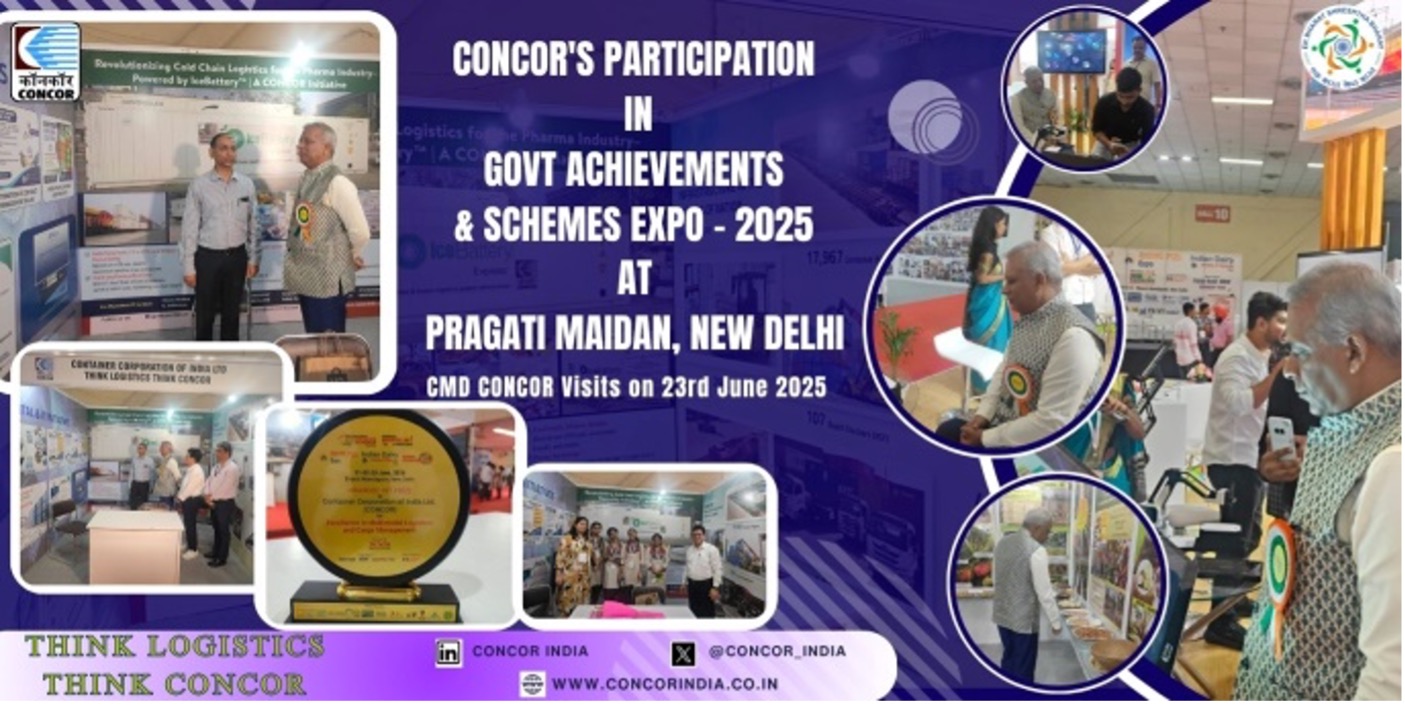 CONCOR awarded 1st Prize for Excellence in Multimodal Logistics and Cargo Management